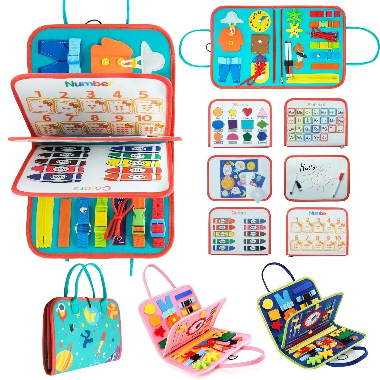 Busy Board Montessori Pour Enfants 1-3 Ans - Livre D'Activités Ferme En Feutre Doux, Jouet Éducatif Sensoriel