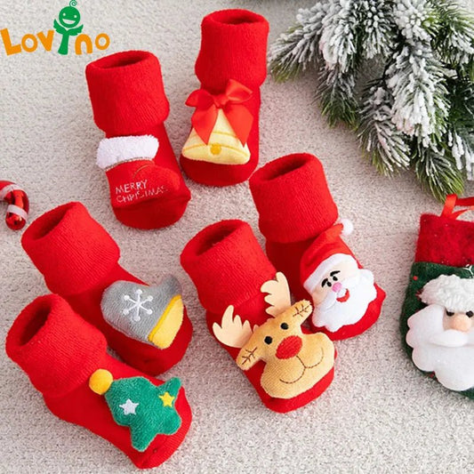 Chaussettes bébé - Noël. | LOVYNO - Maman MagicChaussettes bébé - Noël. | LOVYNO